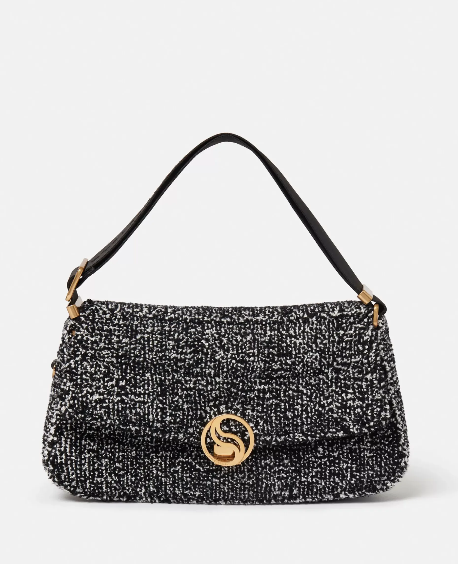 S-Wave Padded Tweed Shoulder Bag