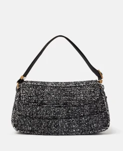 S-Wave Padded Tweed Shoulder Bag