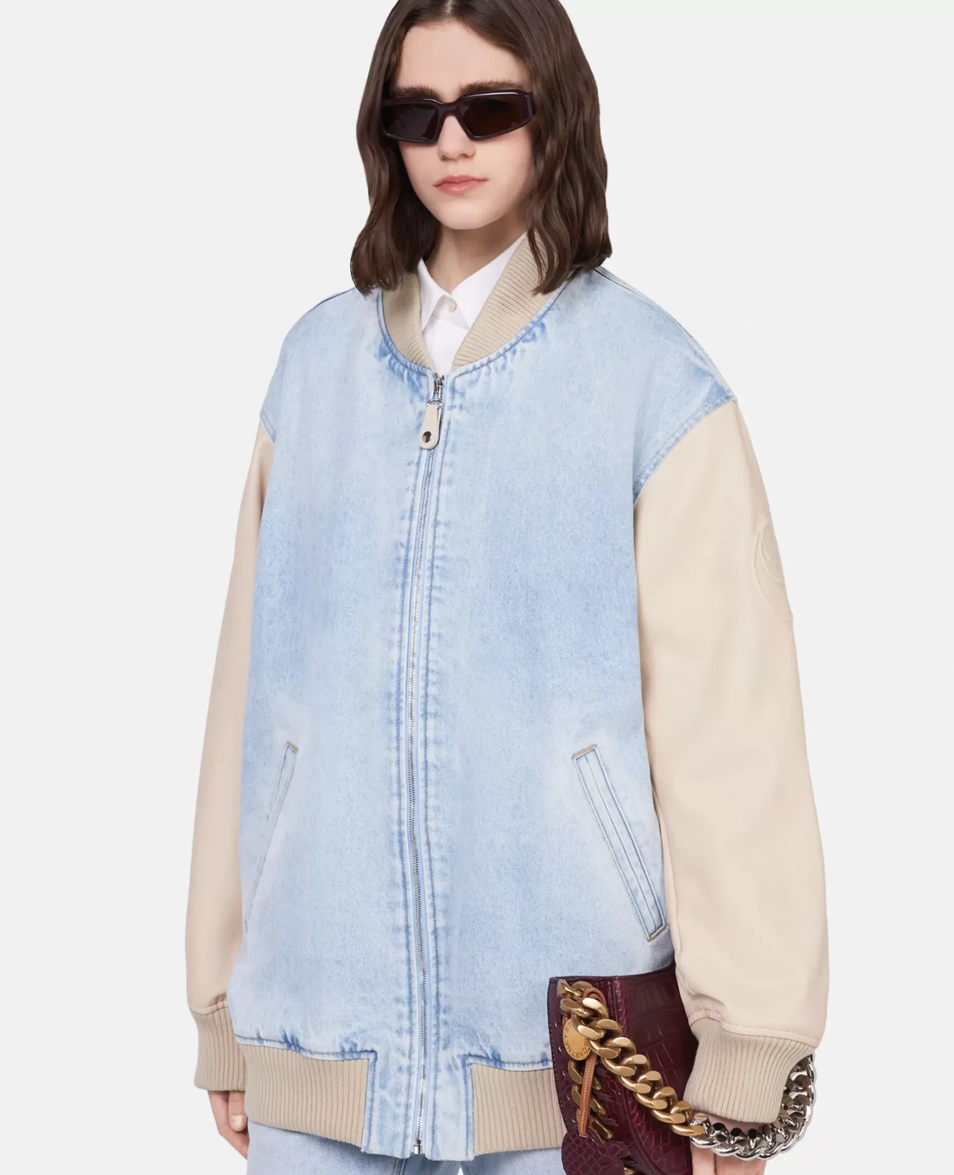 S-Wave Vintage Wash Denim Bomber Jacket