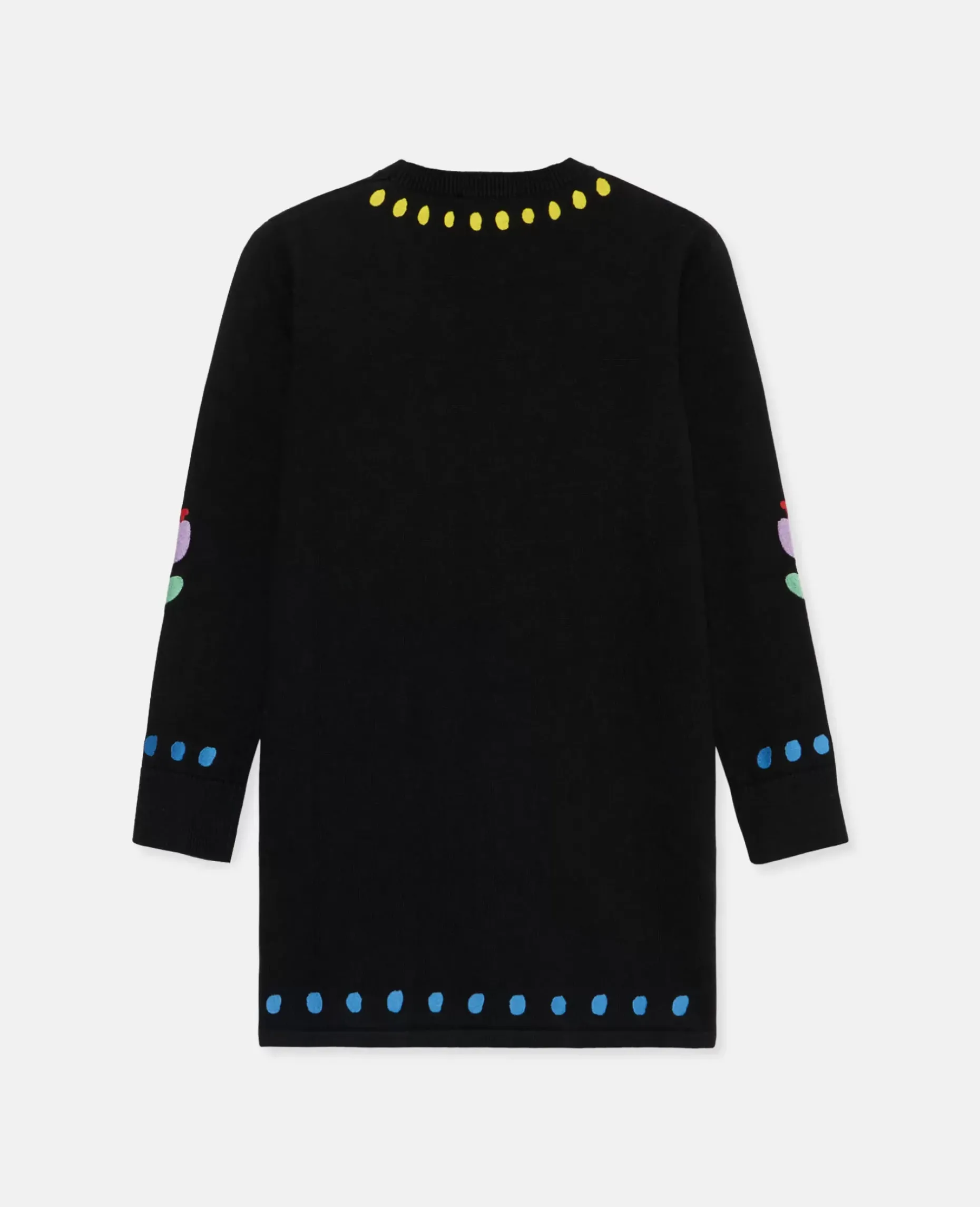 Tulip Embroidery Sweater Dress