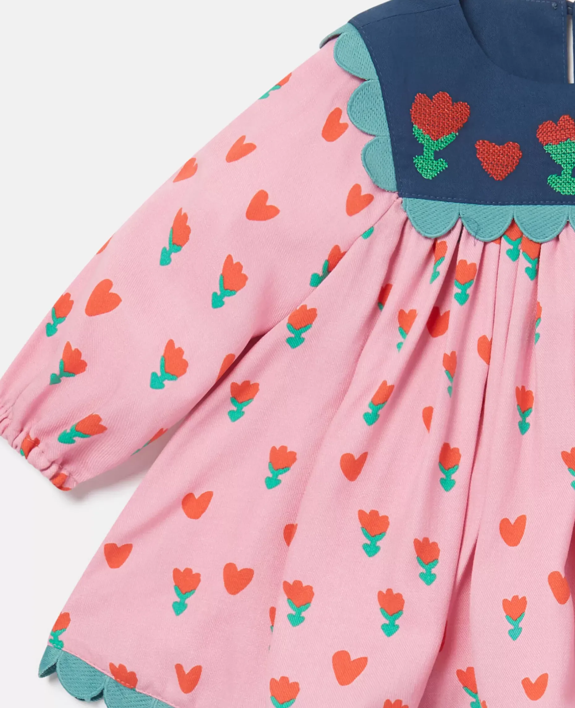 Tulip Print Dress And Bloomers Set
