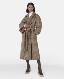 Tweed Belted Long Coat