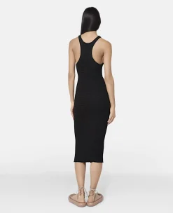 Upset Kitty Crochet Patch Racerback Midi Dress