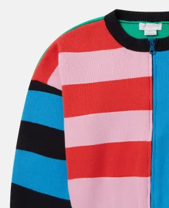 Variegated Stripe Zip Cardigan