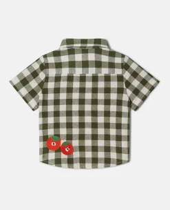 Veggie Embroidery Gingham Shirt
