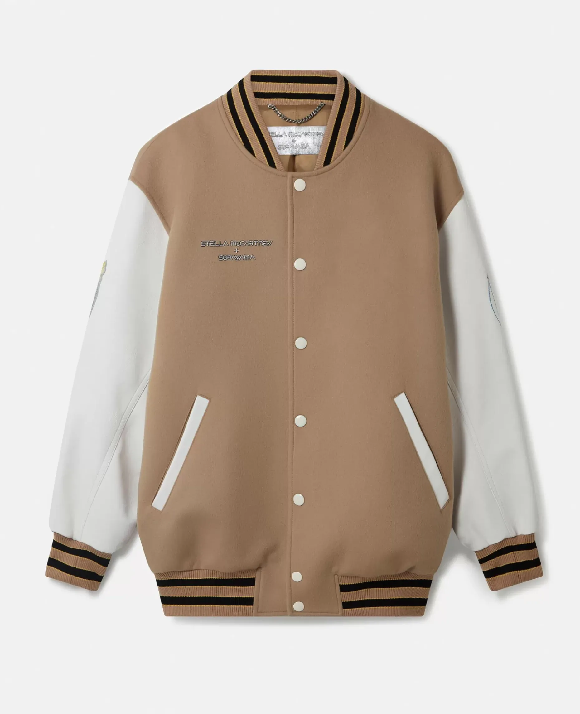 Vitruvian Woman Graphic Wool Varsity Jacket