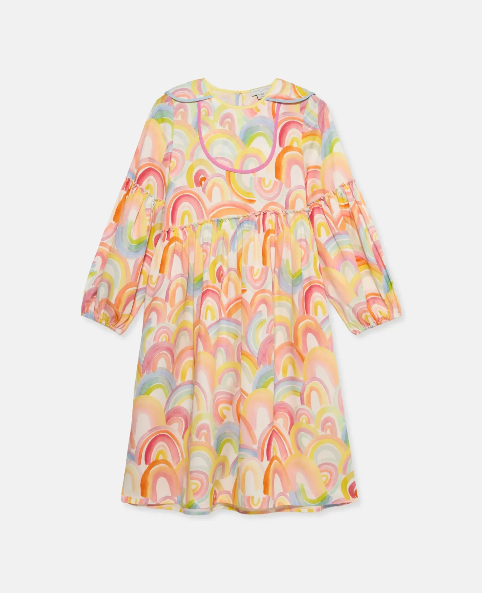 Watercolour Rainbow Print Skater Dress