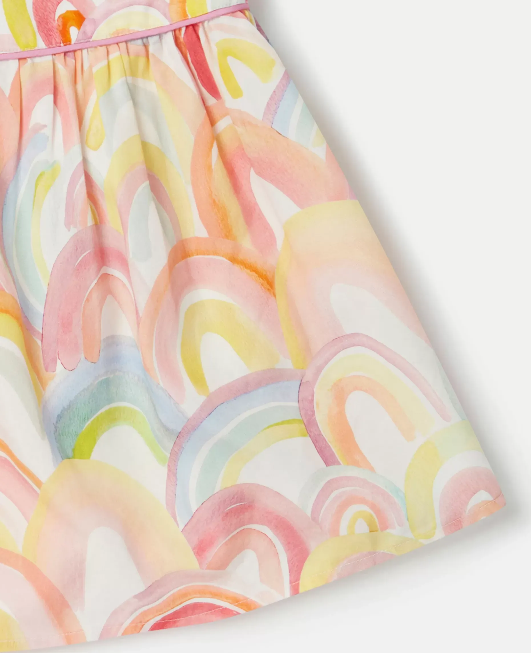 Watercolour Rainbow Print Skater Skirt