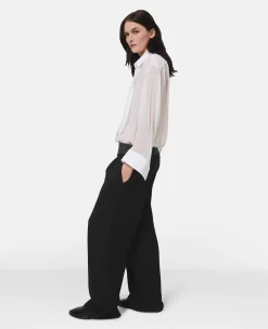 Wide Leg Tuxedo Trousers
