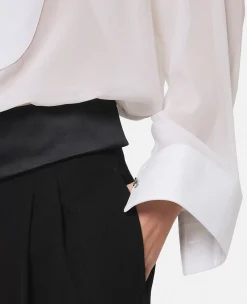 Wide Leg Tuxedo Trousers