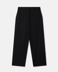 Wool Cropped Tailored Trousers