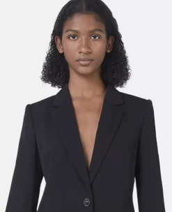 Wool Flannel Slim Fit Boyfriend Blazer