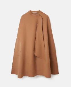 Wool Longline Cape Coat