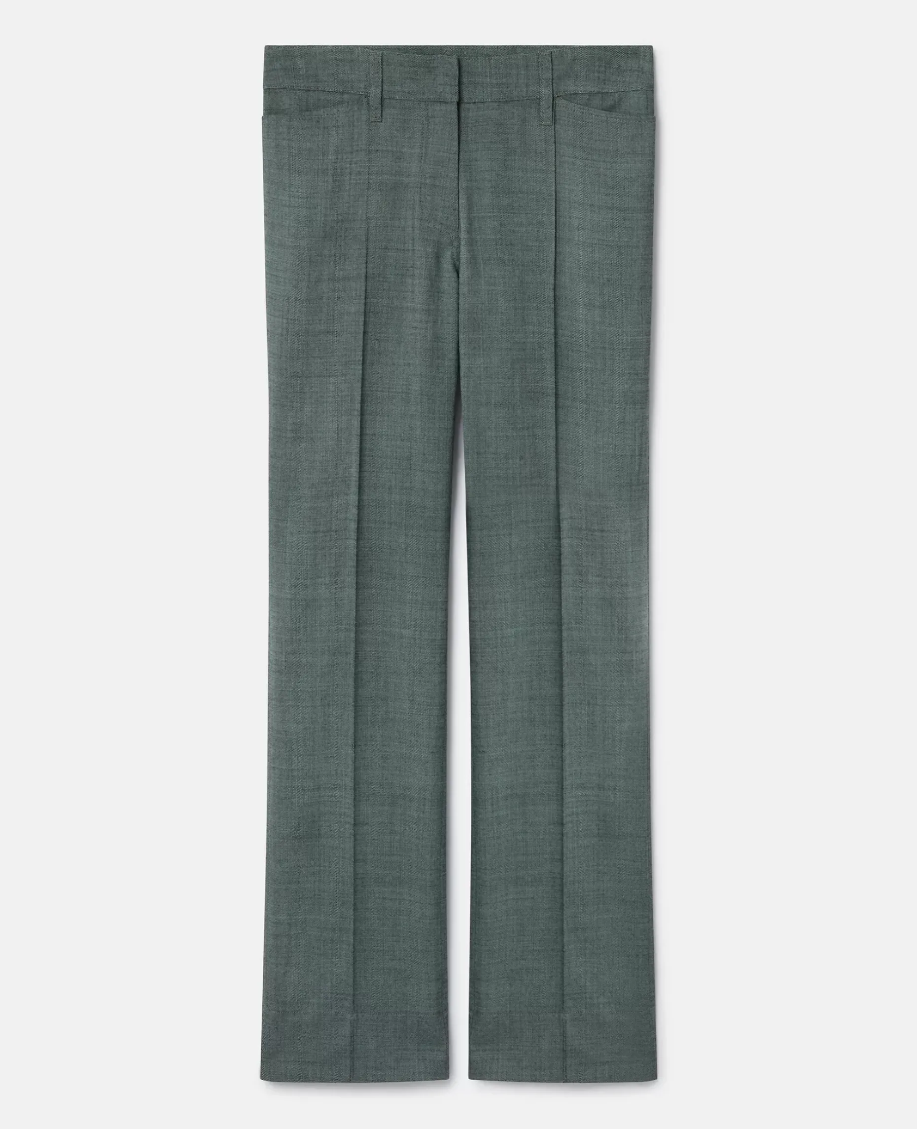 Wool Mouline Tailored Trousers