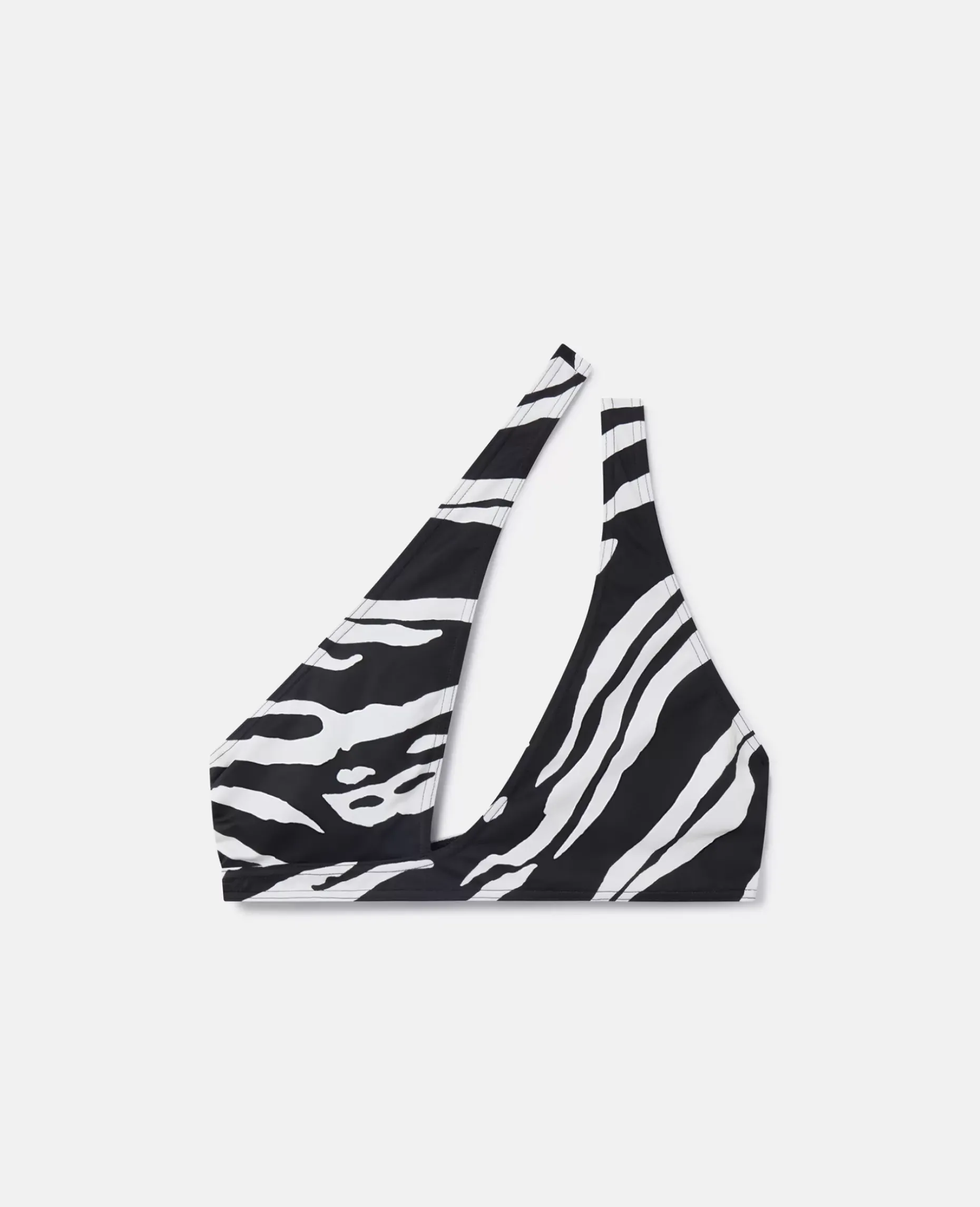 Zebra Print Cut-Out Bikini Top