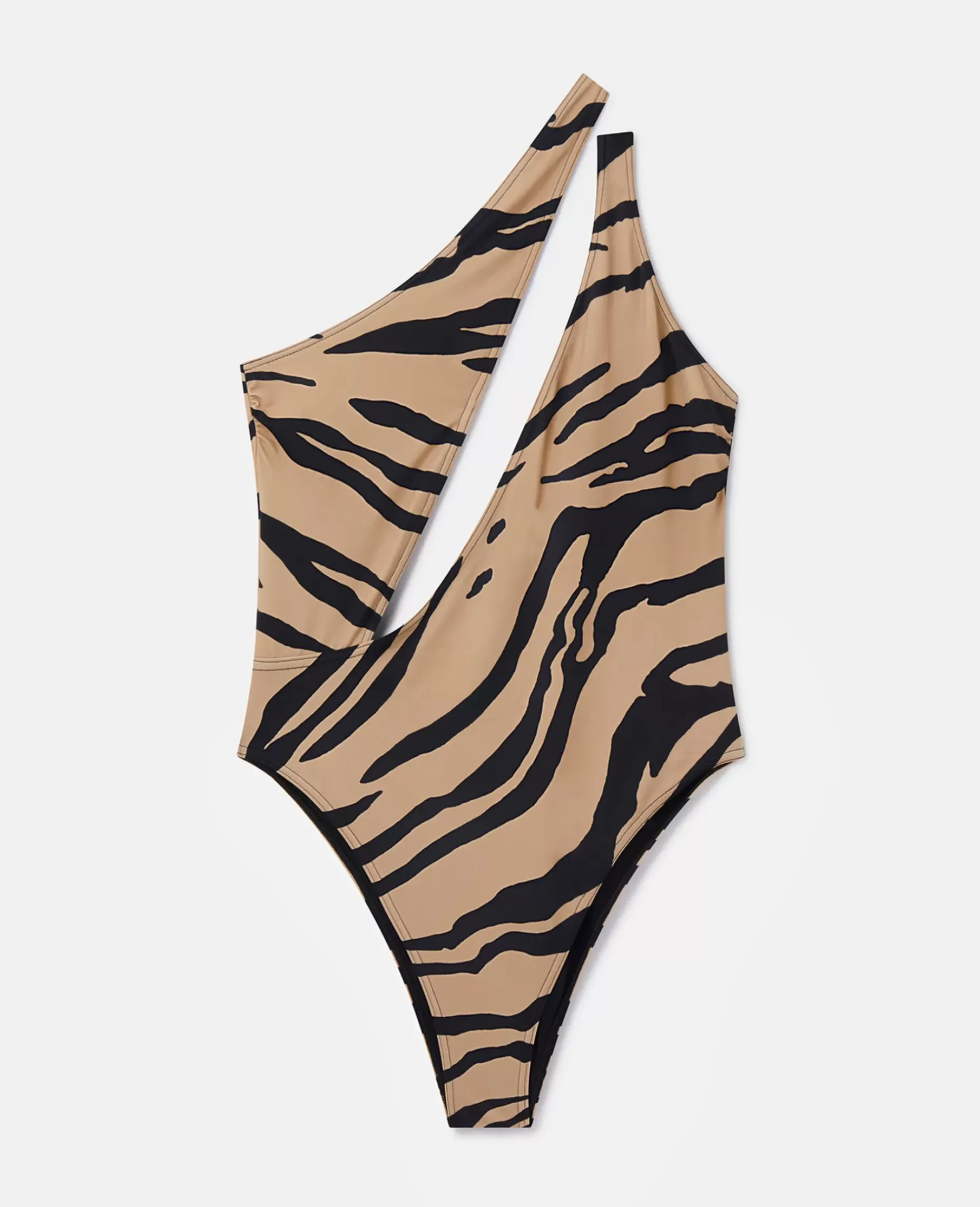 Zebra Print Cut-Out Swimsuit